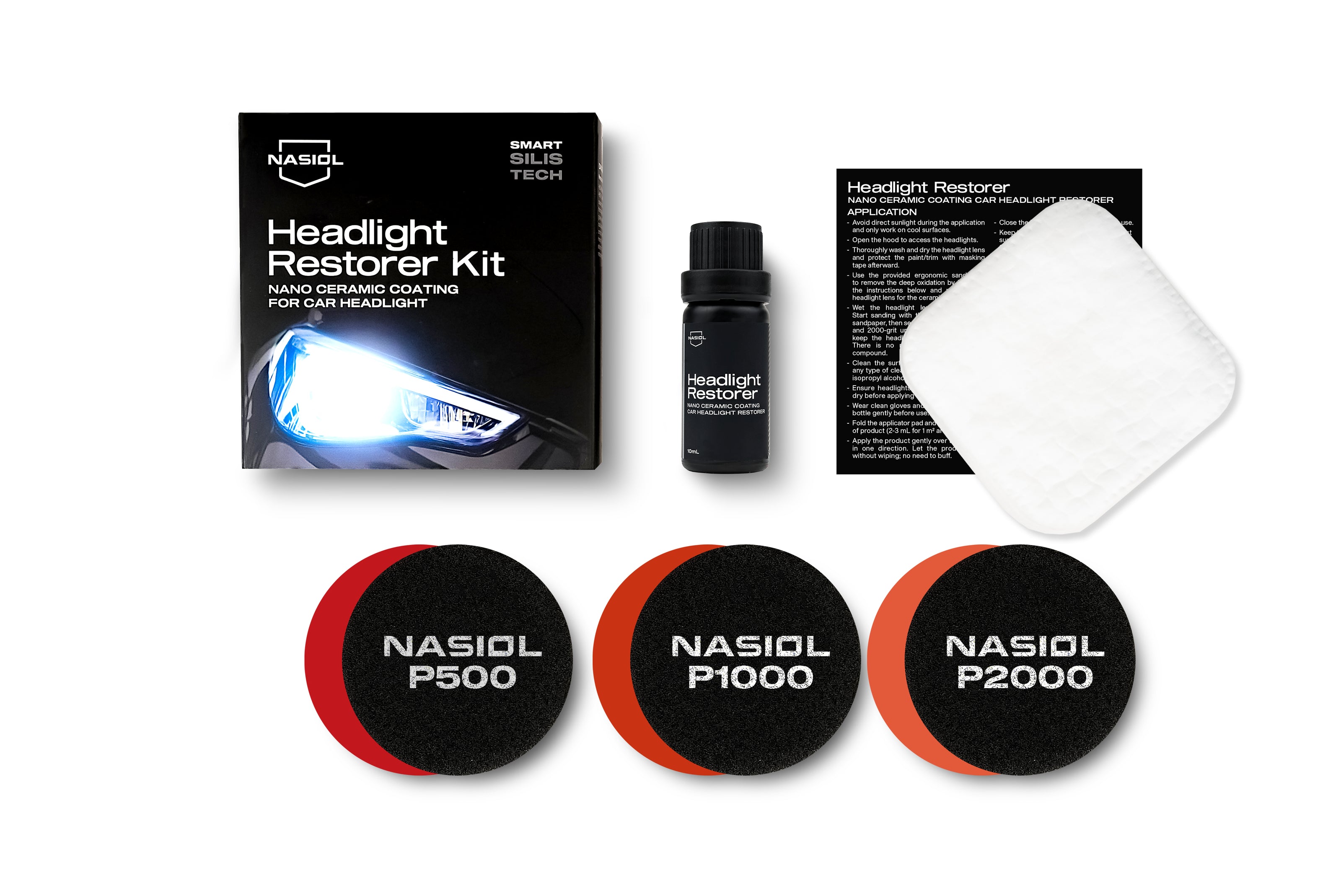 Nasiol Headlight Restorer Kit