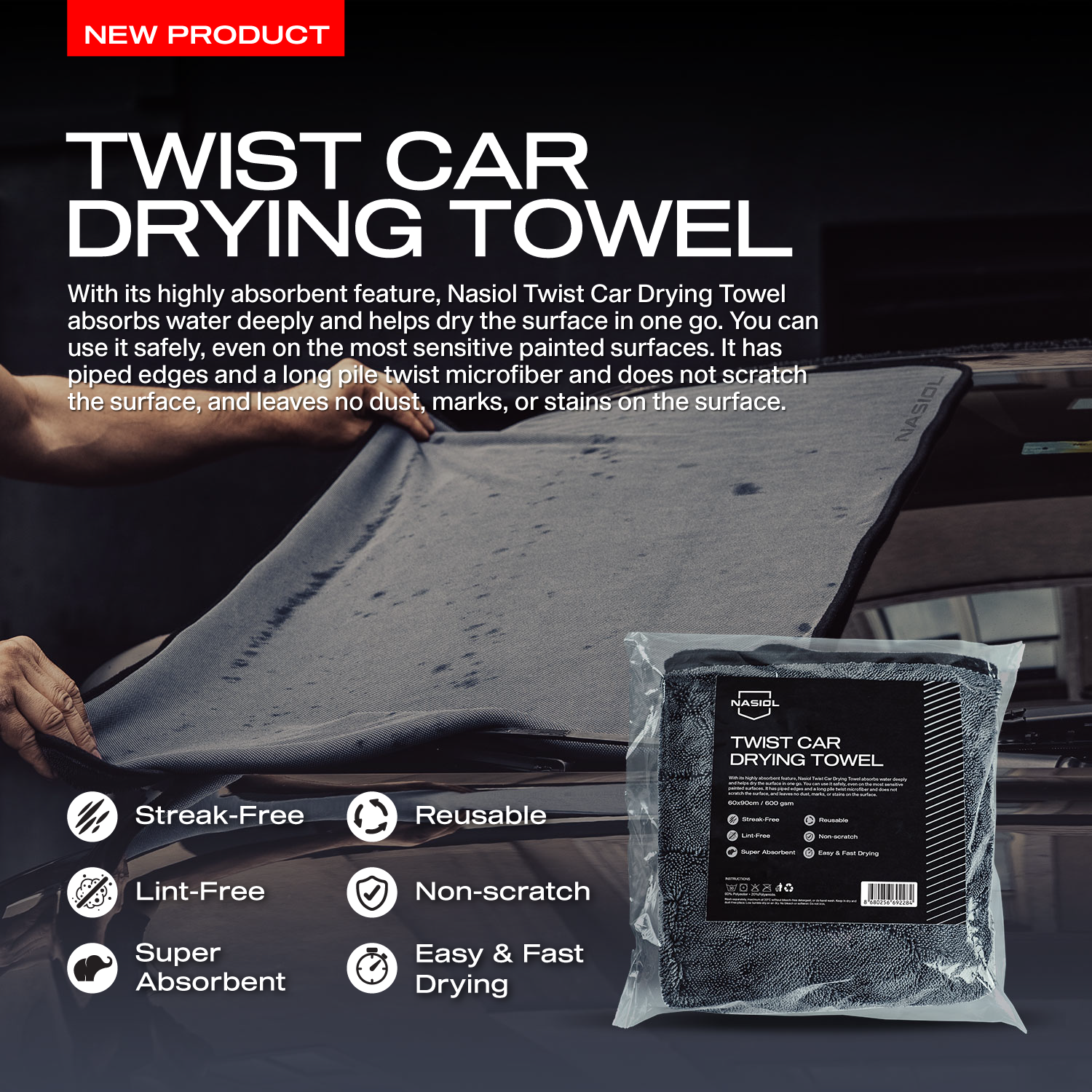 Nasiol Twist Drying Towel
